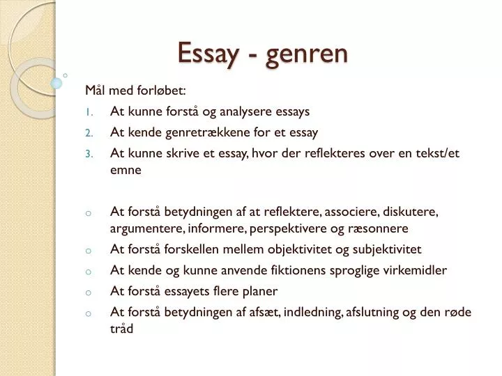 essay genren