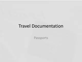 Travel Documentation