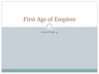 First Age of Empires