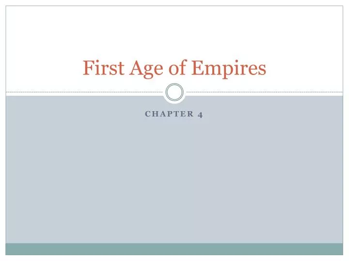 first age of empires