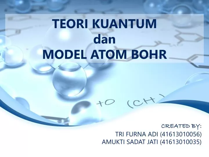 teori kuantum dan model atom bohr