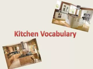 Kitchen Vocabulary