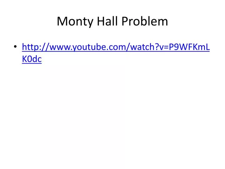 monty hall problem
