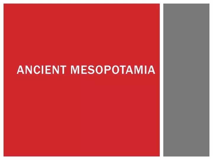 ancient mesopotamia