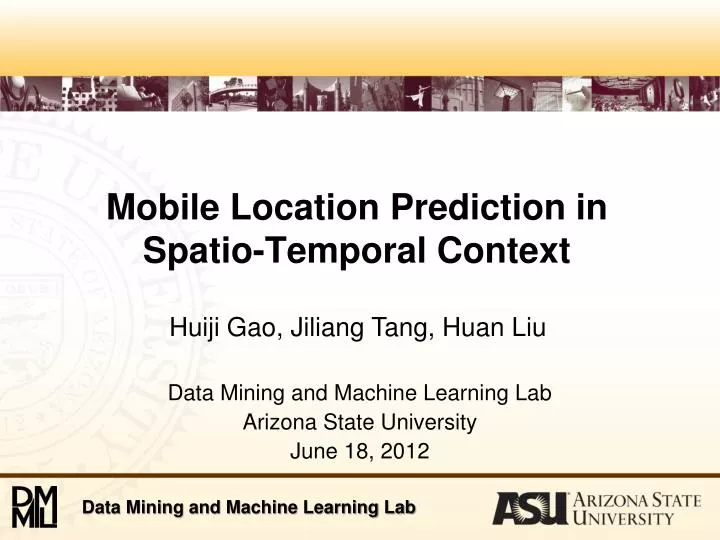 mobile location prediction in spatio temporal context