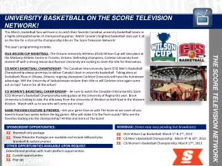 THE SCORE TELEVISION NETWORK