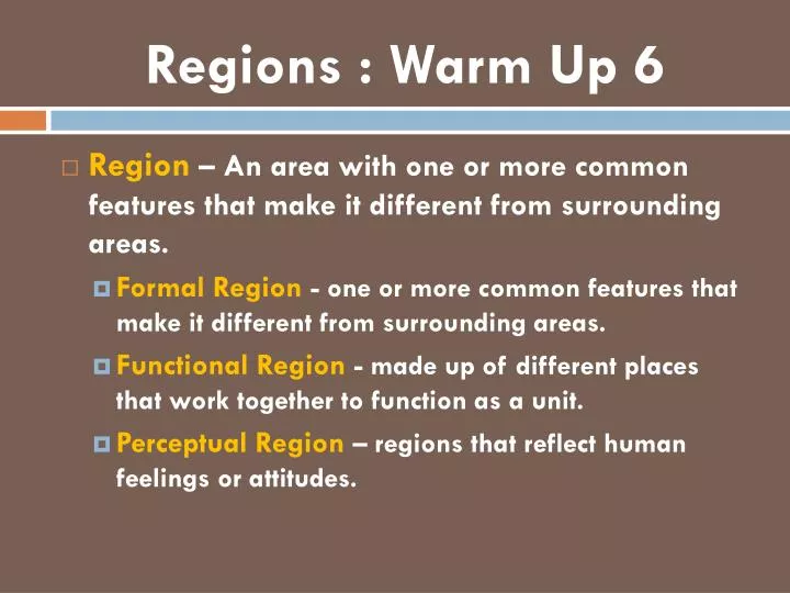 regions warm up 6