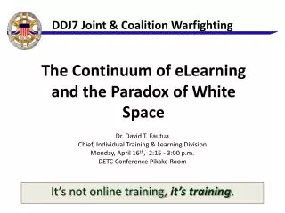 DDJ7 Joint &amp; Coalition Warfighting