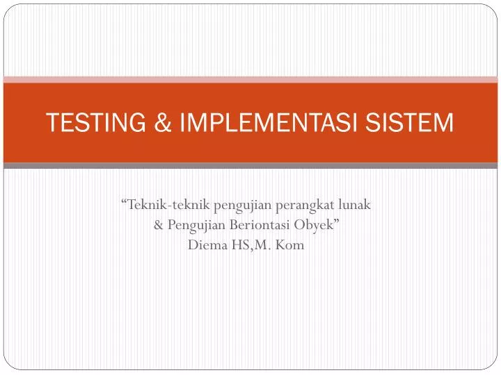 testing implementasi sistem