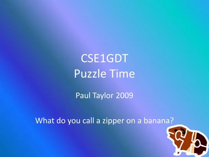 cse1gdt puzzle time