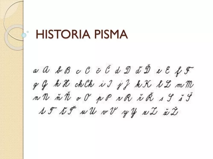 historia pisma