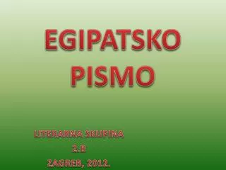egipatsko pismo