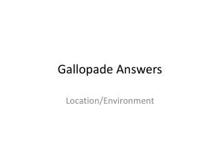 Gallopade Answers