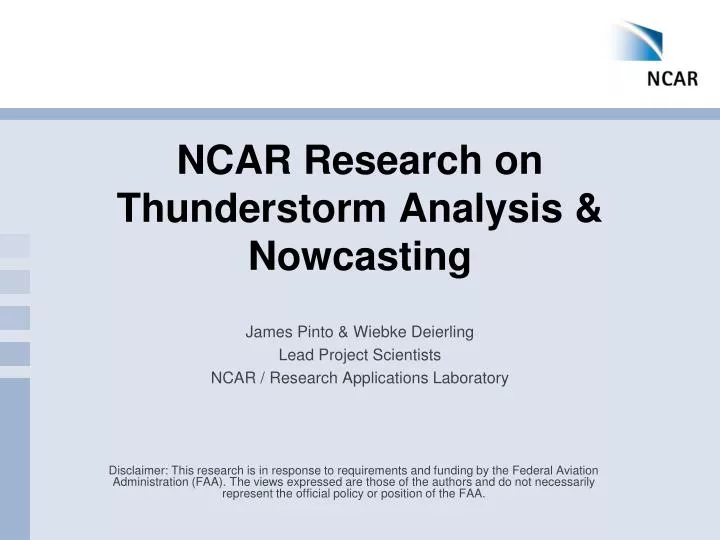 ncar research on thunderstorm analysis nowcasting