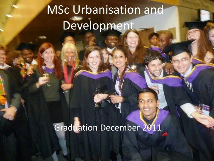 msc urbanisation and development