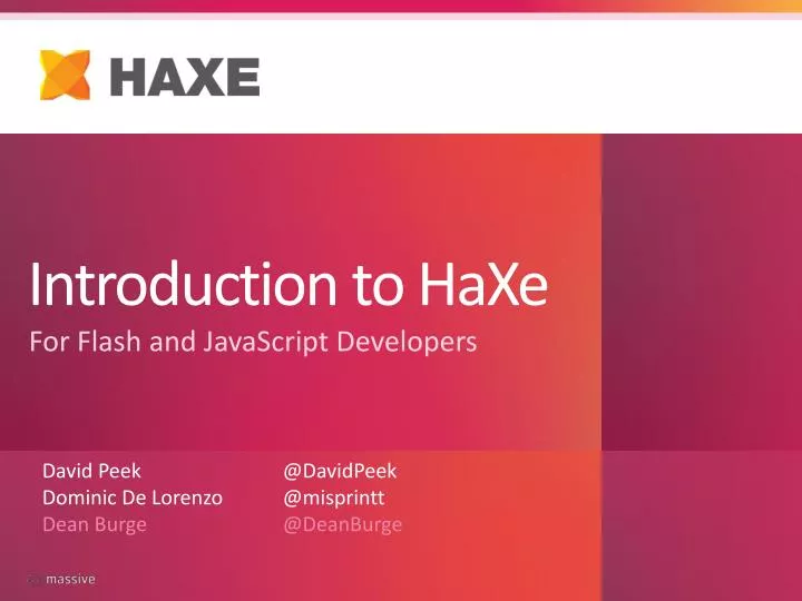 introduction to haxe