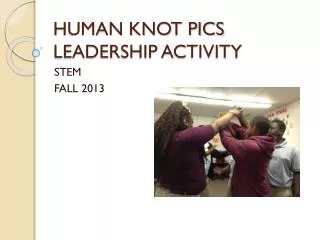 HUMAN KNOT PICS LEADERSHIP ACTIVITY