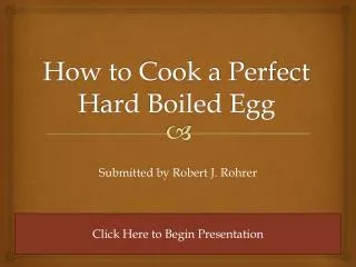 How to Cook a Perfect Hard Boiled Egg
