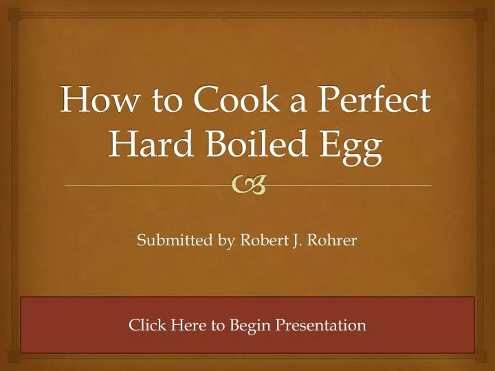 how to cook a perfect hard boiled egg