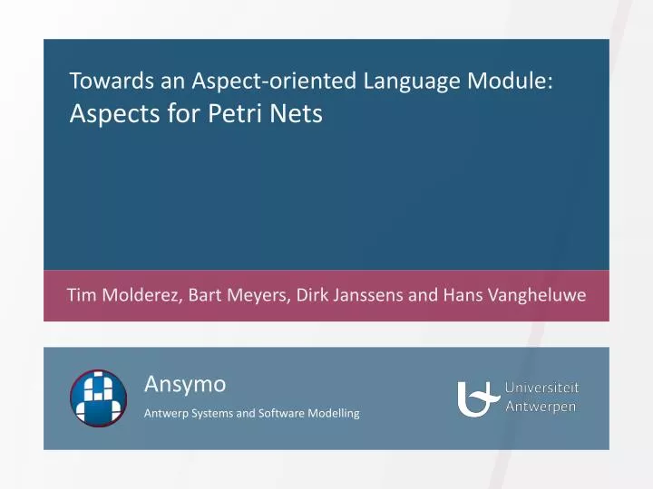 towards an aspect oriented language module aspects for petri nets