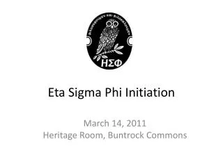 Eta Sigma Phi Initiation