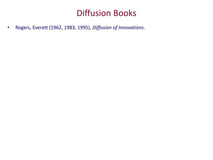diffusion books