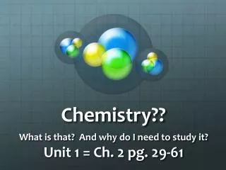 Chemistry??