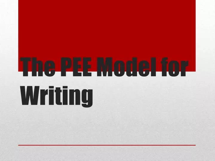 the pee model for writing