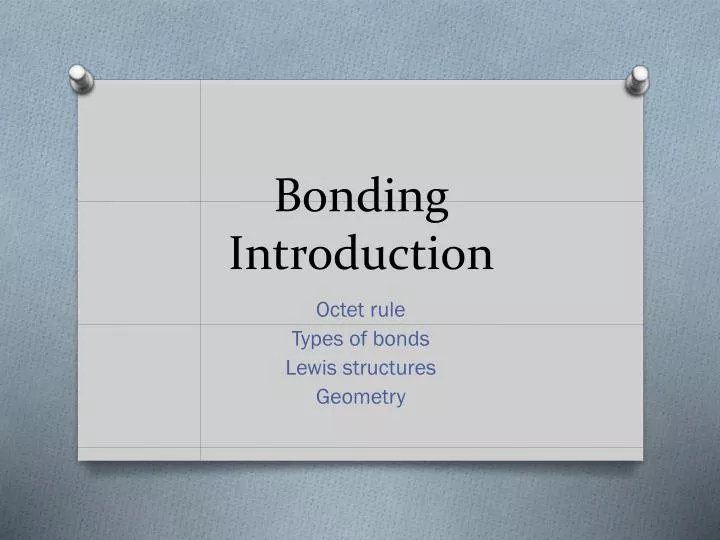 bonding introduction