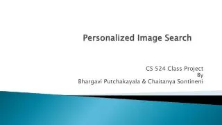 Personalized Image Search