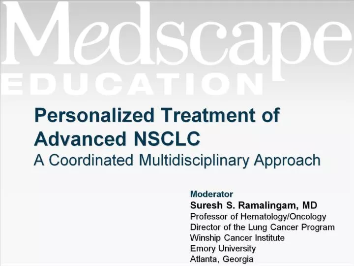 personalized treatment of advanced nsclc a coordinated multidisciplinary approach