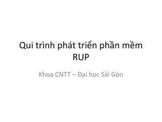 Qui trình phát triển phần mềm RUP