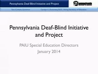 pennsylvania deaf blind initiative and project