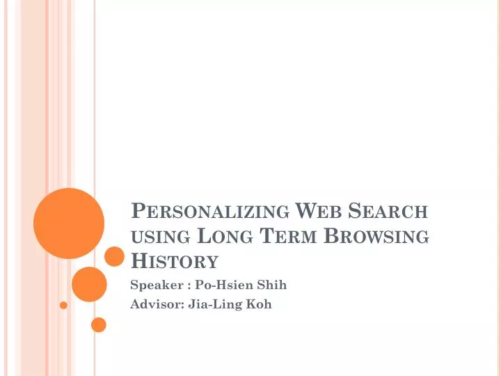 personalizing web search using long term browsing history