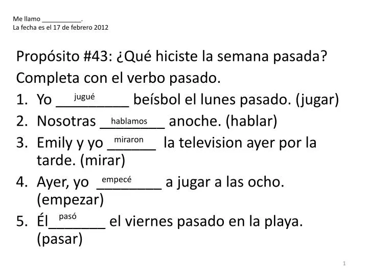 me llamo la fecha es el 17 de febrero 2012