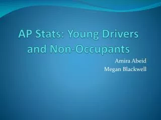 ap stats young drivers and non occupants