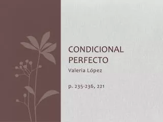 condicional perfecto