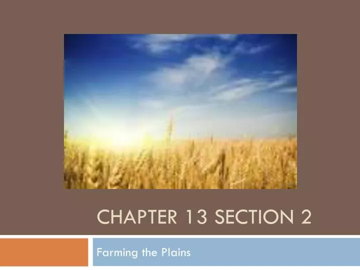 chapter 13 section 2