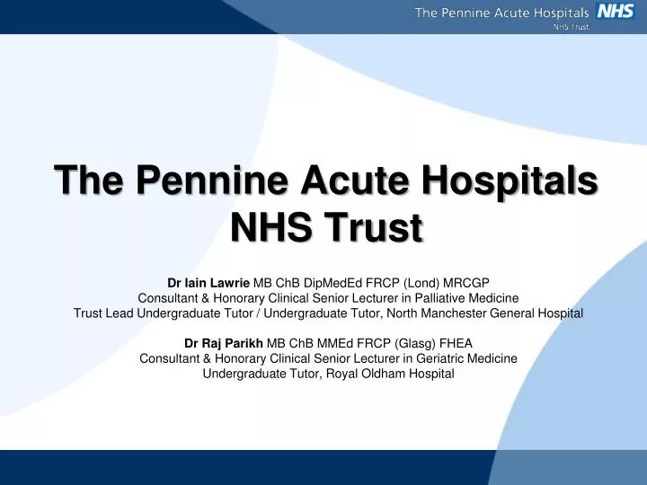 the pennine acute hospitals nhs trust