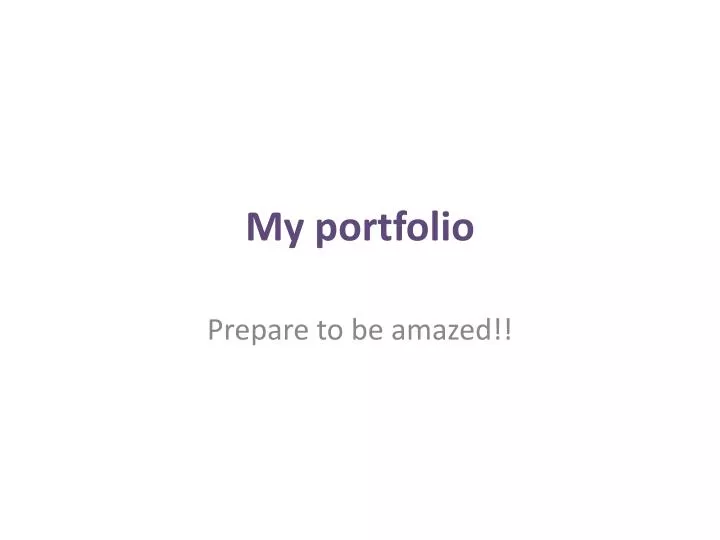 my portfolio