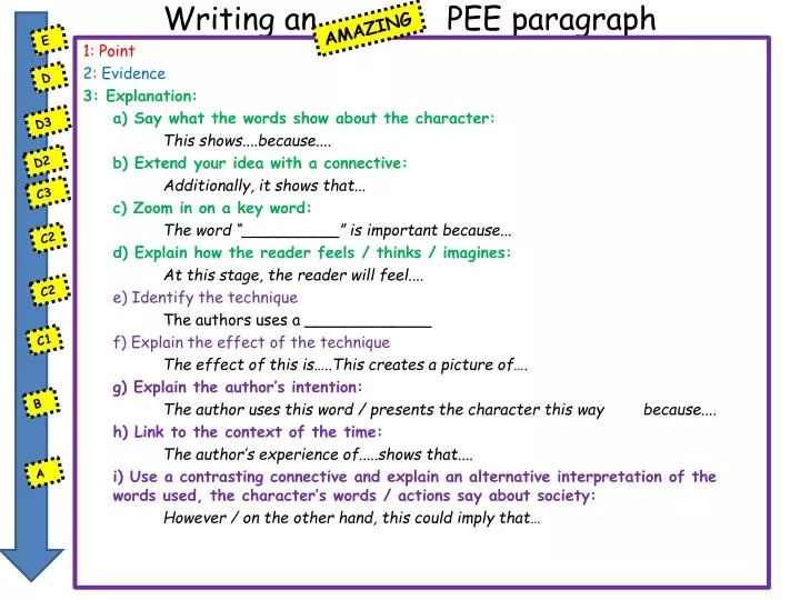 writing an pee paragraph