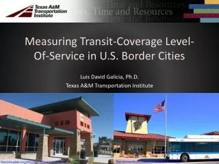 Measuring Transit-Coverage Level-Of-Service in U.S. Border Cities