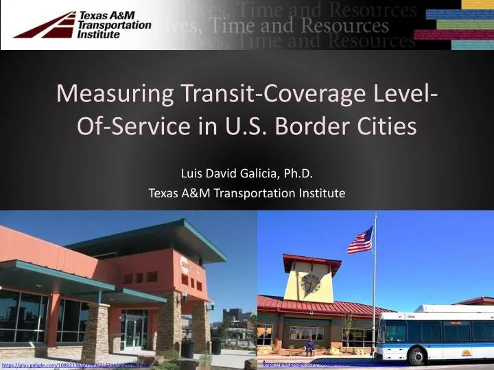 measuring transit coverage level of service in u s border cities