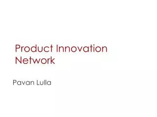 Product Innovation Network