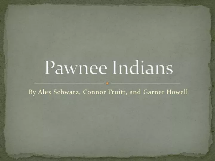 pawnee indians