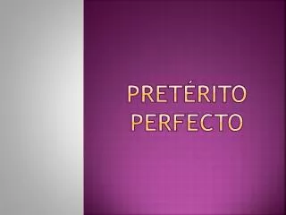 pret rito perfecto