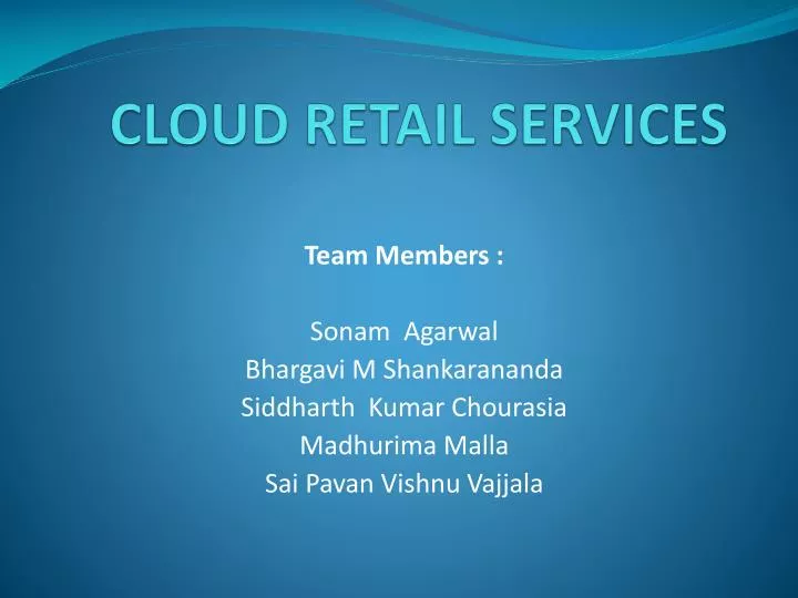 cloud retail services