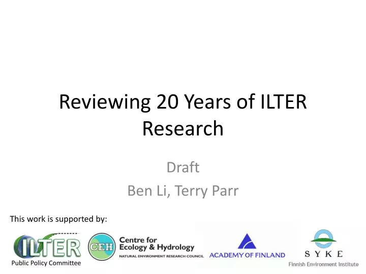 reviewing 20 years of ilter research