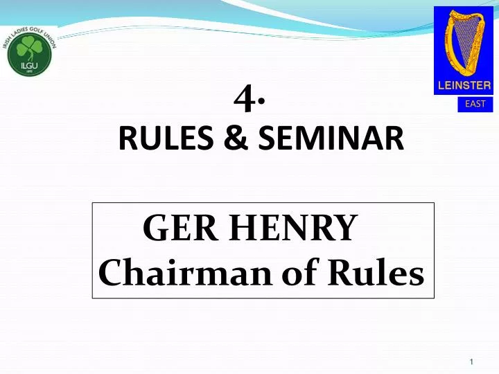 4 4 rules seminar