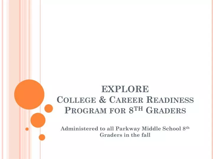 explore college career readiness program for 8 th graders